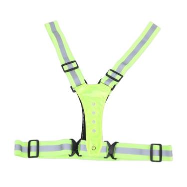 Imagem de Asixxsix Colete Refletivo LED de Segurança, 3 Modos de Luz, Bateria Recarregável de 300mAh, Colete Iluminado para Corrida, Impermeável, Ideal para Caminhada e Ciclismo.