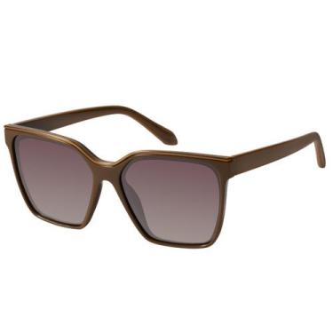 Imagem de Gafas de sol cuadradas sobredimensionadas polarizadas marrón Mosanana 