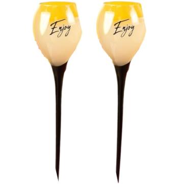 Imagem de Kit com 2 Taças para Praia Summer Time, Conjunto de Taças para Vinho, Tema Verão