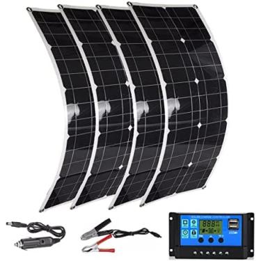 Imagem de Kit De Painel Solar Flexível (100 W 200 W 300 W 400 W 500 W 600 W) + Controlador De 40 A, Painel Solar Portátil De Alimentação USB De 12 V Para Motorhome/telhado/barco/carro/acampamento, Ultraleve