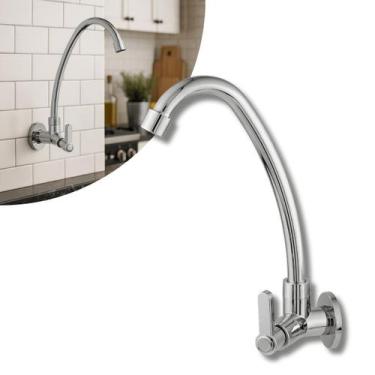Imagem de Torneira Cozinha e Banheiro 1/4 de Volta de Parede Cromado 1/2 e 3/4 c