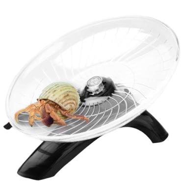 Imagem de hhdatc Brinquedo de roda de escalada e corrida de caranguejo eremita, roda de exercícios para animais pequenos para caranguejos eremitas, hamsters e gerbos – acessórios de enriquecimento de gaiola e