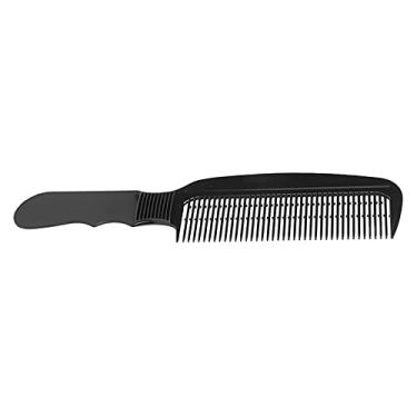 Imagem de Cryfokt Pente de Cabelo Ergonômico Masculino, Resistente à Corrosão, Pente de Dente Fino para Penteado Em Casa ou Em Trânsito (Preto)