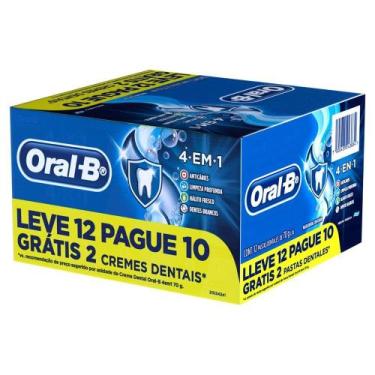 Imagem de Creme Dental Oral-B 4 em 1 70g - Embalagem com 12 Unidades - Oral B