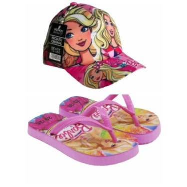 Imagem de Chinelo infantil mais bone Barbie , minei, patrulha canina feminina .S