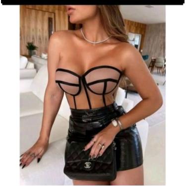 Imagem de Cropped Corselet Top Blogueira - Mk Shop, Nude, u