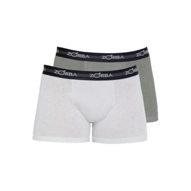 Imagem de Kit com 2 Cuecas Boxer Zorba 702 Colorido, Chumbo, GG