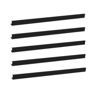 Imagem de Porta Etiqueta Bandeja Gondola LX 92 Cm Preto Kit Com 25 - Amapá