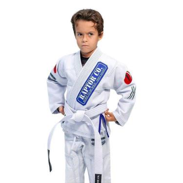 Imagem de Kimono Jiu Jitsu Infantil Branco Raptor | Born-Masculino