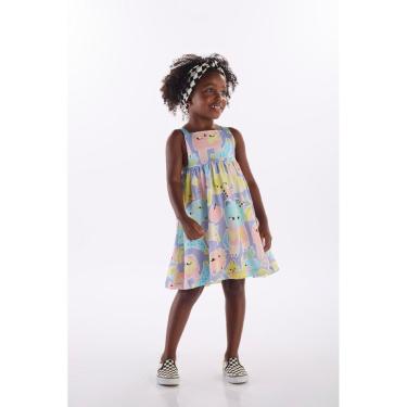 Imagem de Vestido Infantil Algodão e Viscose Três e Já-Feminino