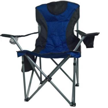 Imagem de Cadeira Para Camping Dobravel Reforçada Luxo Até 200kg Top - BolaAzul