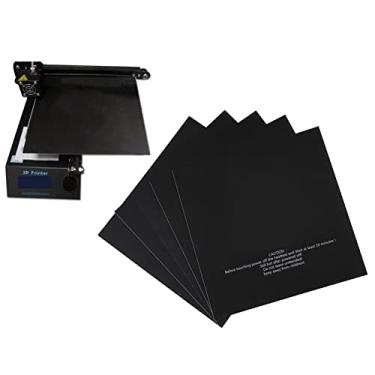 Imagem de Estink 5Pcs 220x220mm Adesivos para Placa de Aquecimento de Impressora 3D, Aumenta a Adesão Reduz o Enrolamento e Deformação Com Superfície Fosca Reutilizável para PLA ABS HIPS PETG