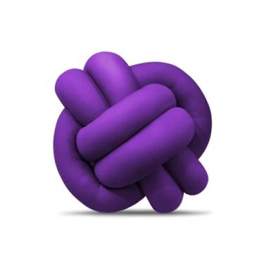 Imagem de Almofada Nó Escandinavo Decorativa Moderna | Almofada Decorativa Antialérgica 25x25cm(ROXO)