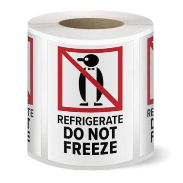 Imagem de LabelHero Etiquetas "Keep Refrigerated" – 500 por rolo – Design arrojado de alta visibilidade para envio, armazenamento frio, produtos perecíveis e conformidade com segurança alimentar