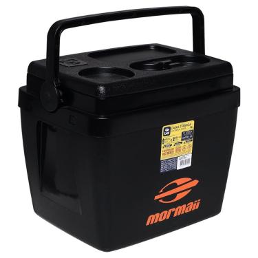 Imagem de Caixa Térmica 12l Preta Com Trava E Alça Ergonômica Mormaii