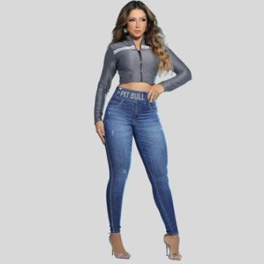 Imagem de Calça Skinny Cintura Alta Modeladora com Lavado Médio Pit Bull Jeans 81651-Feminino