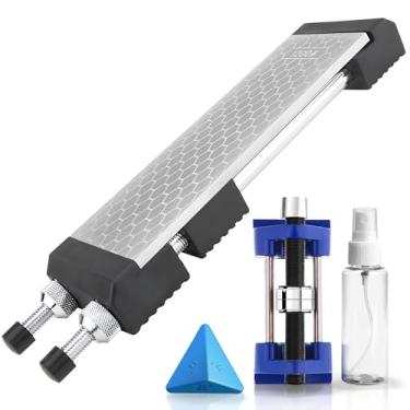 Imagem de Schaaf Tools — Kit completo de amolar de diamante - Grão grosso 325/fino 1200, pedra de amolar de diamante com base antiderrapante, gabarito de afiação de cinzel e guia de ângulo para facas e