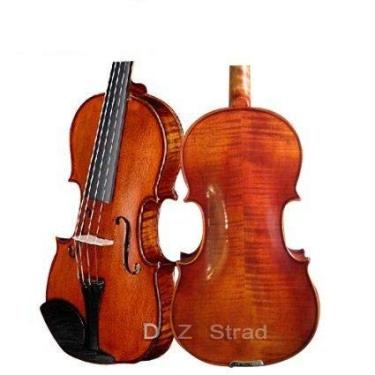 Imagem de D Z Strad Violino modelo 101 feito à mão com estojo, arco, descanso de ombro e colofónia (tamanho 3/4)