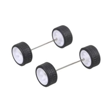 Imagem de Rodas De Borracha Em Escala 1/64 Para Carros Modelo Hot Wheels, Peças 