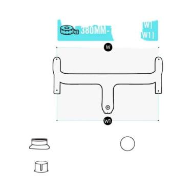 Imagem de Guidão De Bicicleta De Estrada Em Carbono 28.6mm Com Cabo Interno Inte