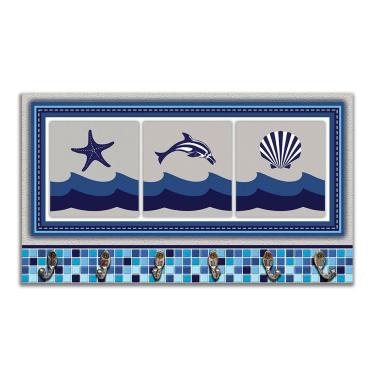 Imagem de Cabideiro De Parede Porta Chaves Náutica Marinheiro Mar 1