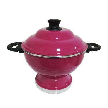 Imagem de Sopeira De Alumínio Com Tampa Grande 3l Rosa Pig Belmar