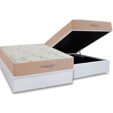 Imagem de Cama Box Baú Casal + Colchão Molas Inovaflex Supreme