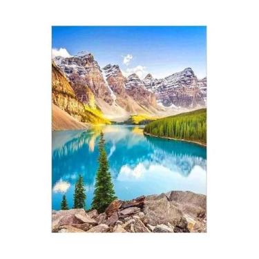 Imagem de Pintura Diamante 5D Paisagem Litorânea Ao Pôr Do Sol, Cobertura Total,