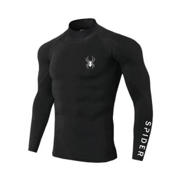 Imagem de Camiseta De Compressão Masculina De Manga Longa Para Corrida, Secagem 