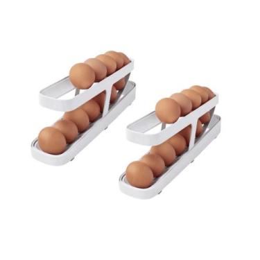 Imagem de Porta ovos de 2 andares dispensador automático de ovos para refrigerad