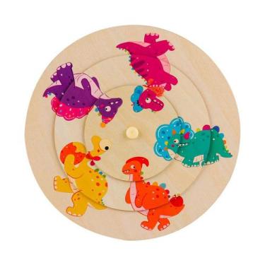 Imagem de Puzzle Toy Animal, tema de dinossauro de várias camadas, madeira para 