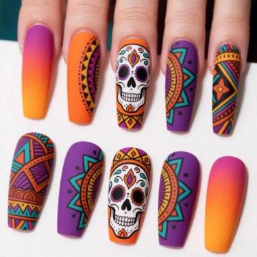 Imagem de Adesivos de unhas BJR Halloween Cartoon Fake Wearable Wholesale