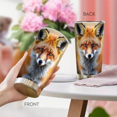 Imagem de Caneca de café Tumbler Oasisdream 600 ml com estampa de cachorro