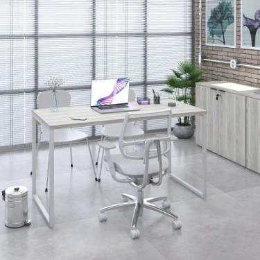 Imagem de Mesa de Escritorio Office Kuadra 135cm Est.Branca - Metalig