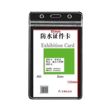 Imagem de Porta-Cartões De Identificação Transparente Em PVC À Prova d'Água Com 