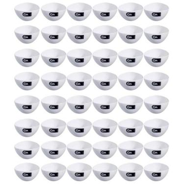 Imagem de 48 Cremeiras 250ml Brancas Cumbucas Tigelas Plásticas Coza Pote Petisc