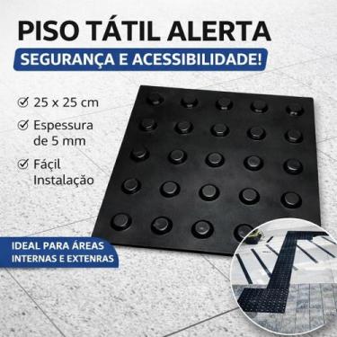 Imagem de Piso Tátil PVC 25x25cm Alerta - Dupla Face - 10 Peças - WAT Acessibili