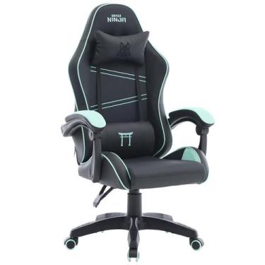 Imagem de Cadeira Gamer Ninja Yako, Reclinável, Preta e Verde, GN-CH-YKR0DBGL