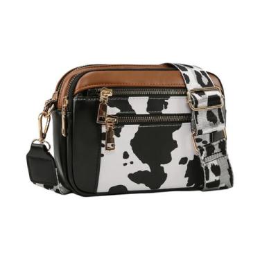 Imagem de Bolsa Transversal Feminina Estilosa Em Couro PU Com 4 Slots Para Cartõ