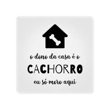 Imagem de Luminária Box Slim O Dono É O Cachorro USB - Desembrulha, Bivolt