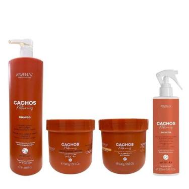 Imagem de Kit Arvensis Professional Cachos Naturais - Shampoo 1L + Máscara 500g 