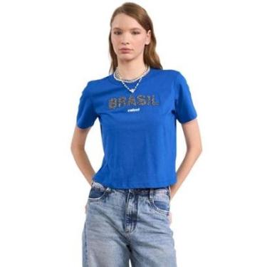 Imagem de Camiseta Colcci Azul Feminina-Feminino