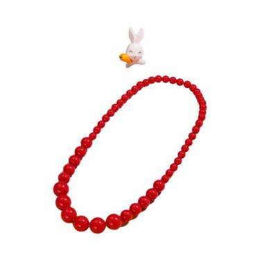 Imagem de Colar Elegante Feminino De Resina Com Imitação De Pérolas, Design Redo