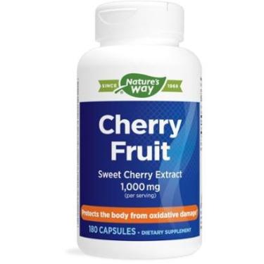Imagem de Suplemento de extrato de cereja Nature's Way 1000 mg 180 cápsulas-Unissex