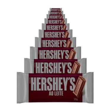 Imagem de Chocolate Hersheys Ao Leite, 10 Barras 20g