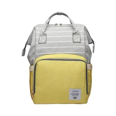 Imagem de Mochila De Maternidade Lequeen De Grande Capacidade Para Fraldas E Cui