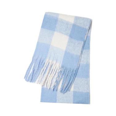 Imagem de Cachecol De Luxo Feminino Em Cashmere, Pashmina Grossa E Quente, Lenço