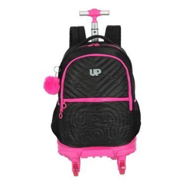 Imagem de MOCHILA DE RODINHAS E COSTAS GIRO 360 PRETA UP4YOU Preta, M, Preto