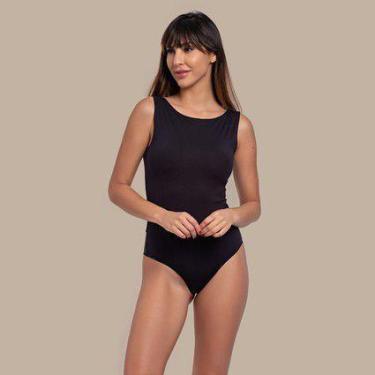 Imagem de Body Feminino Trituê Maiô Caribe Preto Cavado Praia Piscina, Preto, P