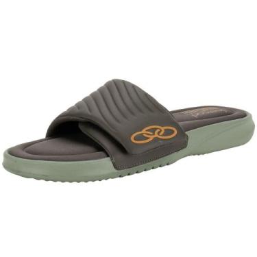 Imagem de Chinelo masculino slide melbourne 2 olympikus 54107376, Oliva, 39/40